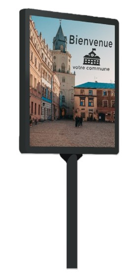 Panneau led sur mât extérieur