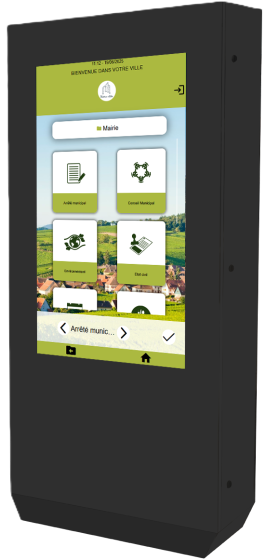 Totem tactile 55" extérieur