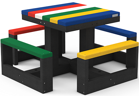 Table pique nique carrée